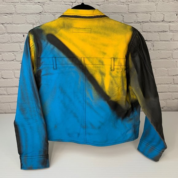 Marithe Francois Girbaud Jacket Womens Medium M One Of A Kind Hand Painted Coat - Picture 4 of 12